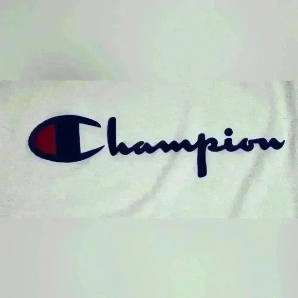 Champion Classic T-Shirt, Women’s Size Medium, White with Navy Blue Script Logo - Picture 7 of 12